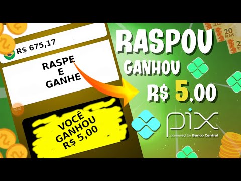 APP DE GANHAR DINHEIRO NO PIX COM RASPADINHA PAGANDO $5 REAIS POR DIA