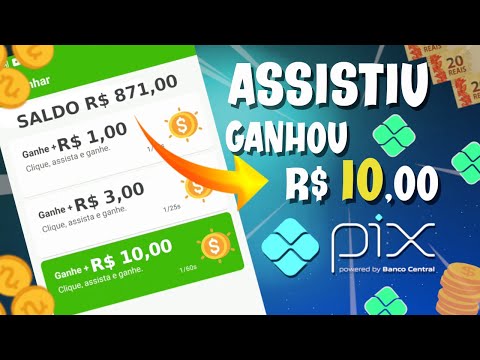 NOVO APP DE GANHAR DINHEIRO QUE PAGA $10,33 VIA PIX PARA ASSISTIR VIDEOS + PROVA DE PAGAMENTO