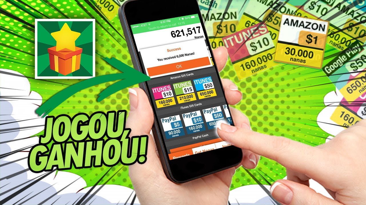 GANHE MUITOS GIFTS CARDS 💳 JOGANDO COM O APP NANA 📲