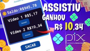 NOVO APP DE GANHAR DINHEIRO PAGANDO $10,12 VIA PIX PARA ASSISTIR VIDEOS COM PROVA DE PAGAMENTO