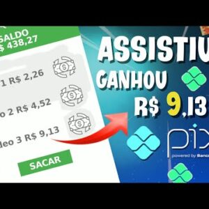 NOVO APP DE GANHAR DINHEIRO PAGANDO $9,12 VIA PIX PARA ASSISTIR VIDEOS