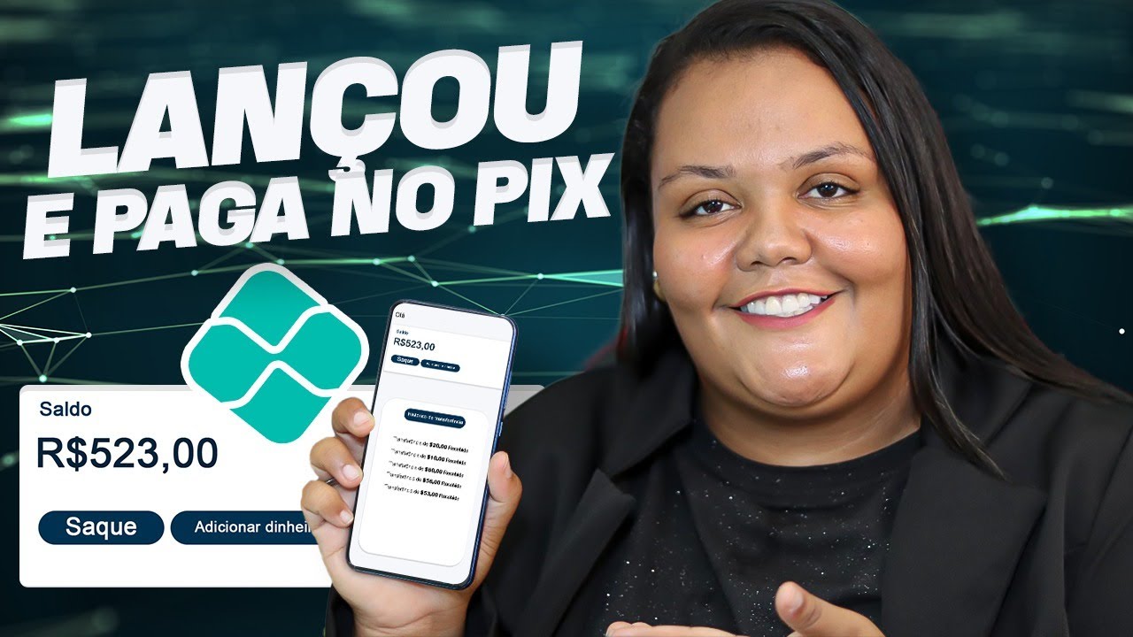 APP NOVO PAGA NO PIX (COMO GANHAR DINHEIRO NA INTERNET)