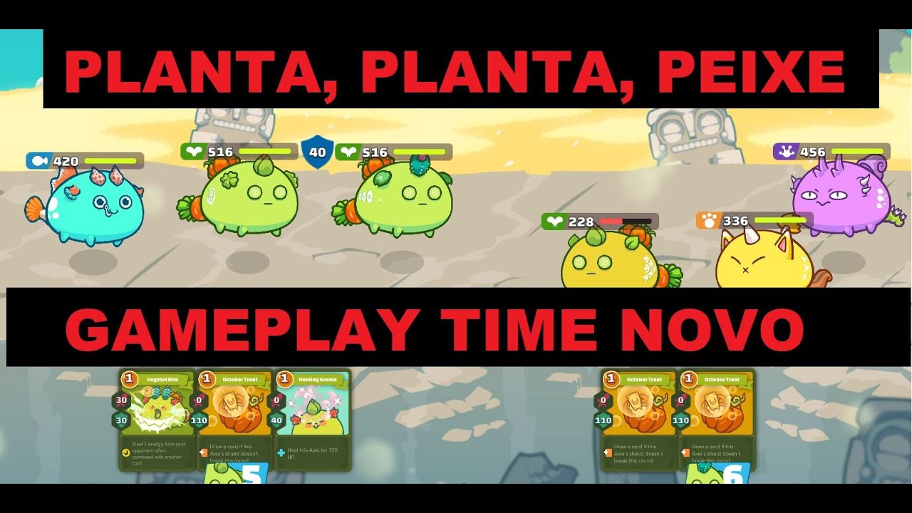 AXIE INFINITY GAMEPLAY - TESTANDO TIME COM PLANTA, PLANTA PEIXE!