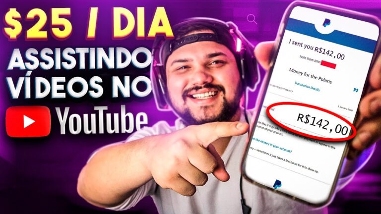 Ganhe dinheiro ASSISTINDO VÍDEOS do YOUTUBE [NOVO APP]