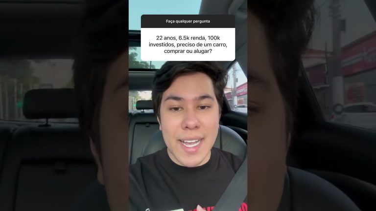 22 anos e 100 mil investidos, até quanto posso gastar em um carro? #shorts