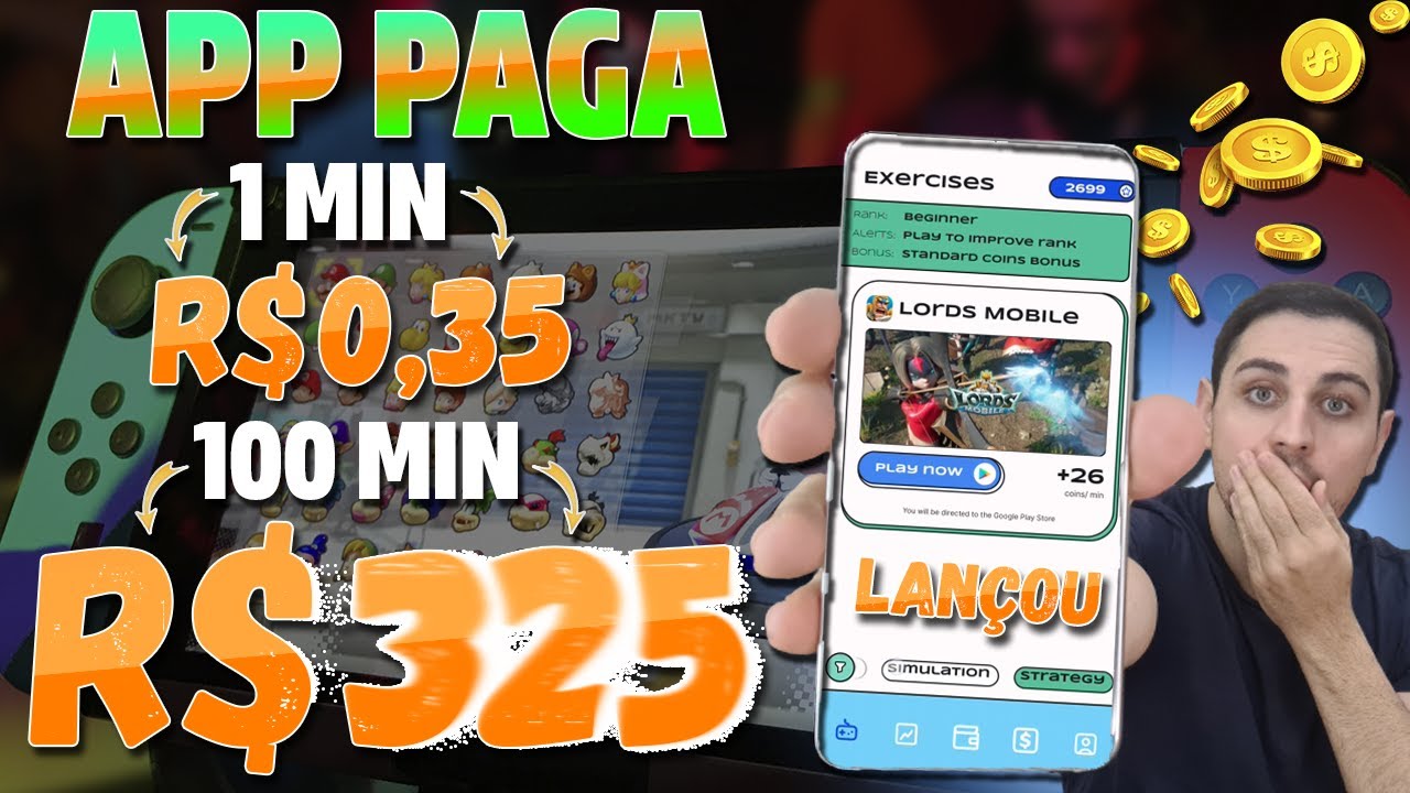 [APP PAGANDO] JOGUE 1MIN e SAQUE na HORA - APP de JOGO que GANHA DINHEIRO de VERDADE