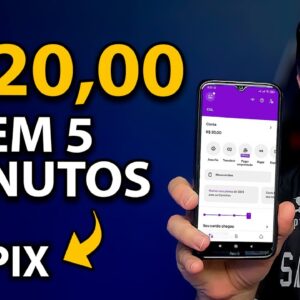 R$20,00 NO PIX EM 5 MINUTOS - COMO GANHAR DINHEIRO NA INTERNET