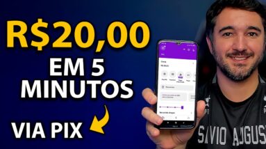 R$20,00 NO PIX EM 5 MINUTOS - COMO GANHAR DINHEIRO NA INTERNET