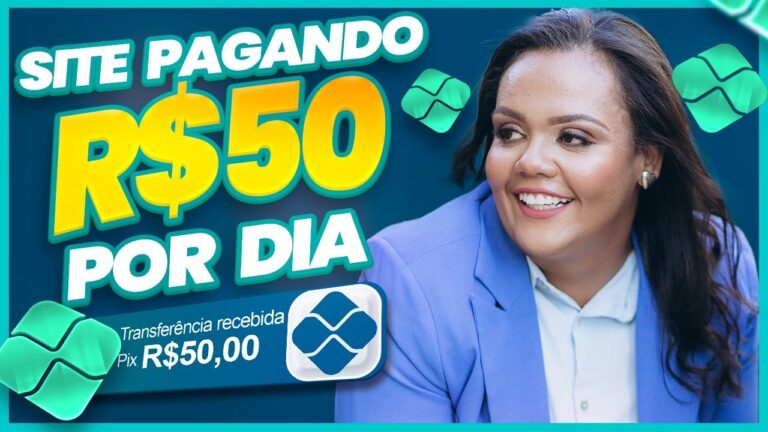 R$50 POR DIA NO PIX! GANHAR DINHEIRO NA INTERNET EM 5 MINUTOS