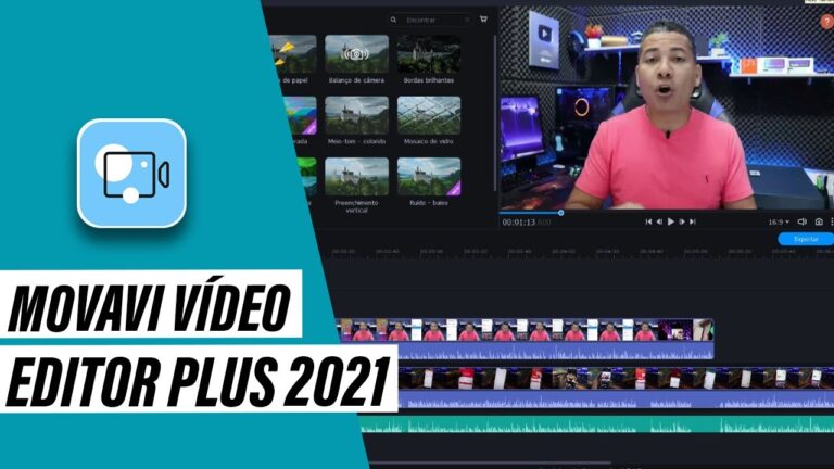 Melhor programa de edição de vídeos Movavi Video Editor Plus 2021- roda em todos os computadores