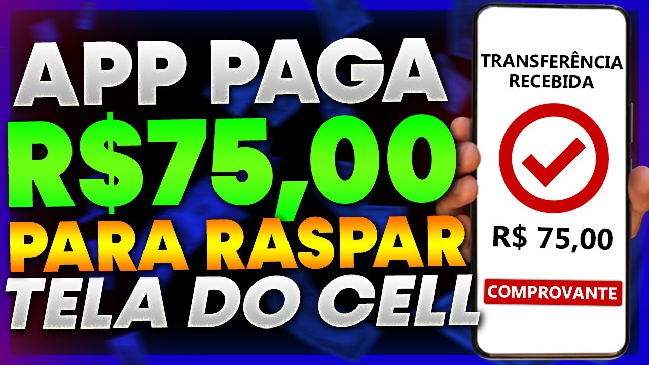 GANHE R$75,00 REAIS NO PIX RASPANDO A TELA NESSE APP - APLICATIVO PARA GANHAR DINHEIRO VIA PIX