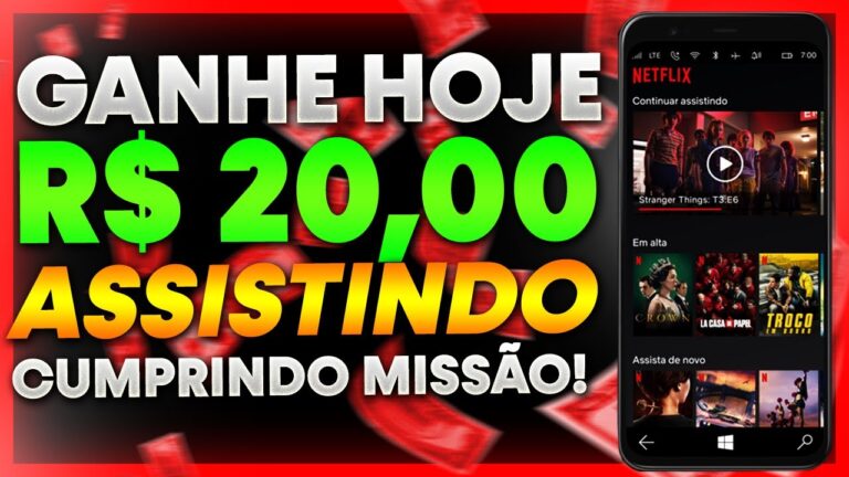 [CORRE] NOVO APP PAGA R$ 20,00 PARA ASSISTIR VIDEOS E FAZER MISSÕES! APLICATIVO PARA GANHAR DINHEIRO