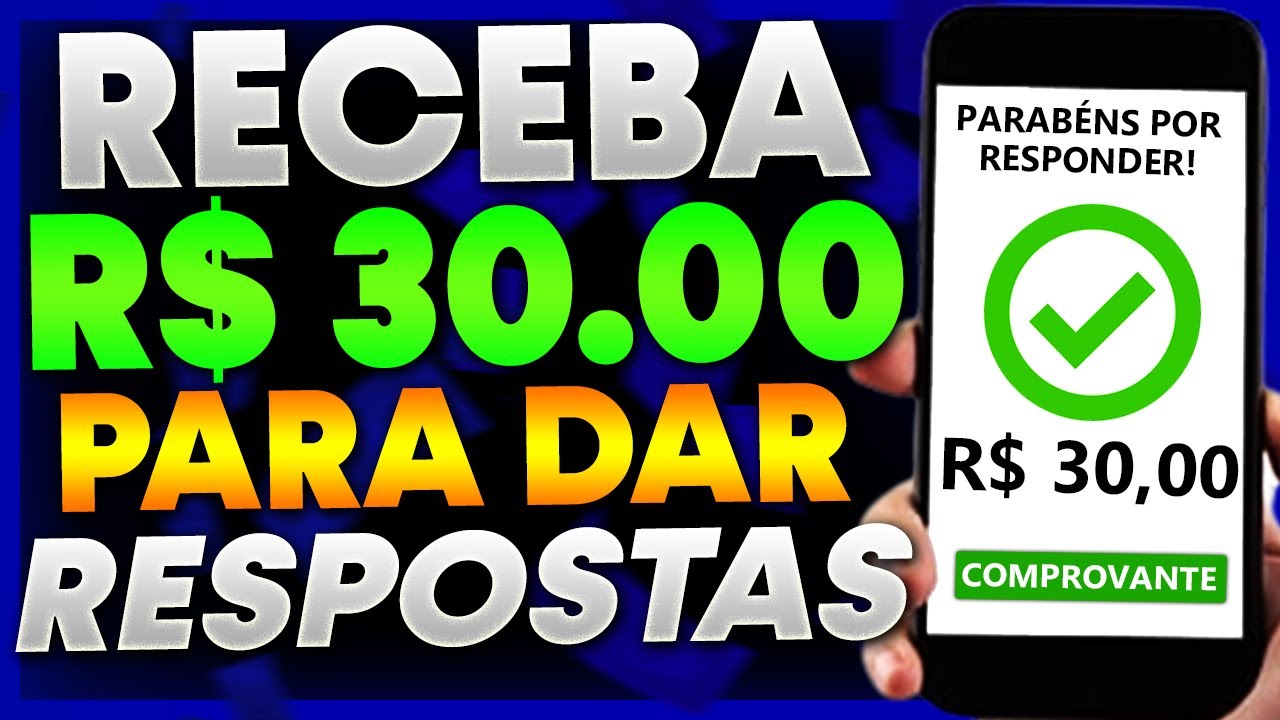 CUMPRIU! SACOU! APP PAGA R$ 30,00 REAIS PARA RESONDER PERGUNTAS - APLICATIVO PARA GANHAR DINHEIRO