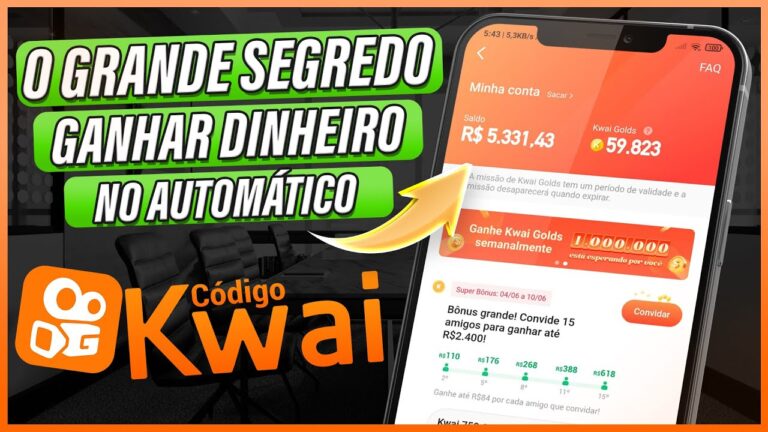 Como ganhar muito dinheiro com aplicativo kwai rápido e fácil 2021