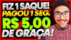 SAQUEI R$5,00 REAIS NESSE APP EM 1 SEGUNDO! NOVO APLICATIVO PARA GANHAR DINHEIRO VIA PIX GRATIS