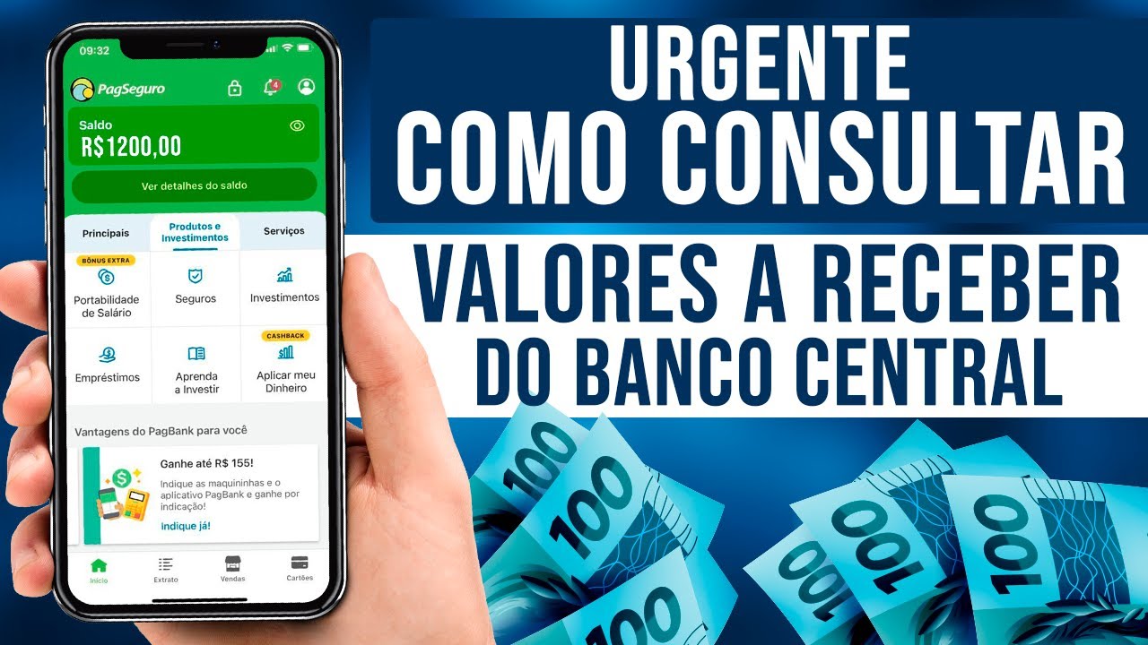 URGENTE! Como Consultar Se Tenho Dinheiro pra receceber no Banco Central/Como Receber e Como Sacar?