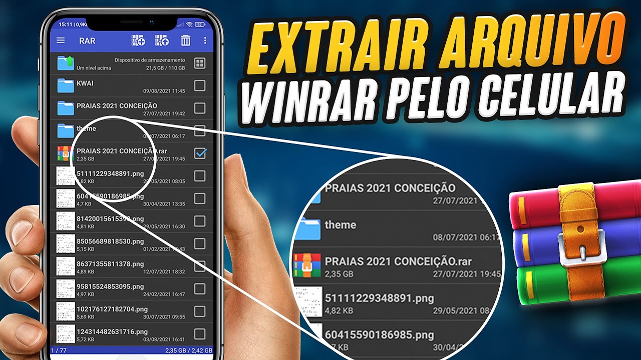 Como extrair (descompactar) aquivo winrar pelo celular (arquivo .zip .rar ) Atualizado 2021