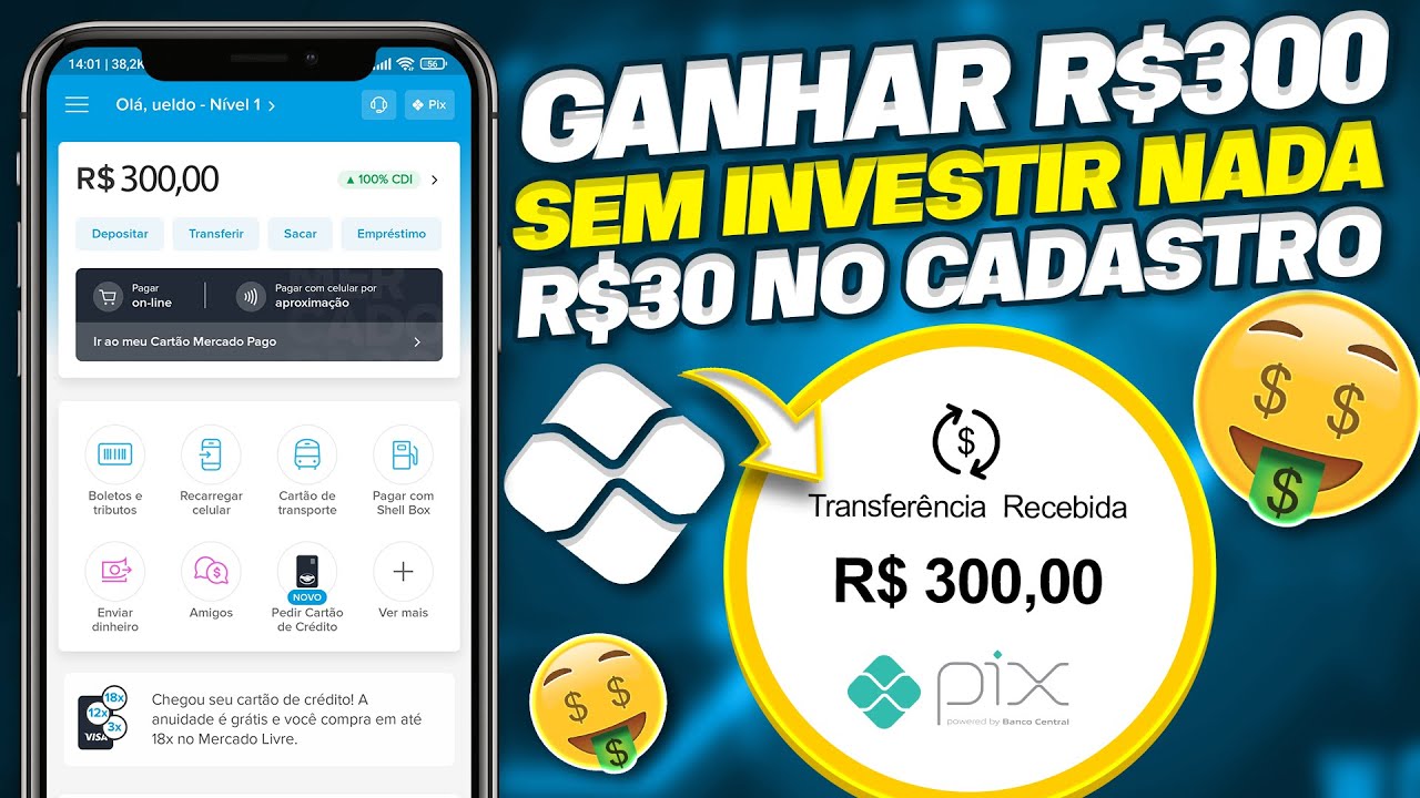 Mercado Pago-Como ganhar dinheiro com o aplicativo mercado pago (sem precisar vender e sem investir)