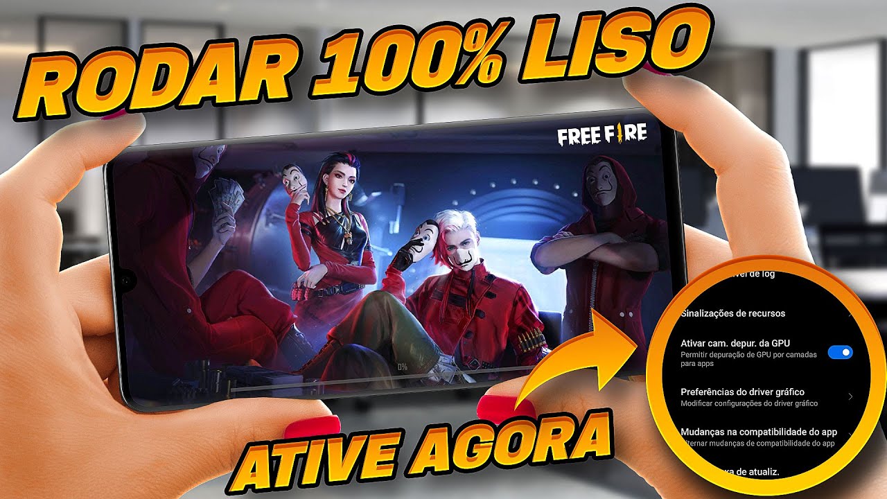 NUNCA MAIS VAI TRAVAR! ATIVE esse MODO DESEMPENHO no Android e seu FREE FIRE vai rodar 100% LISO