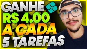 GANHE R$ 4.00 no PIX a CADA 5 TAREFAS FEITAS! NOVO APLICATIVO PARA GANHAR DINHEIRO NO PIX