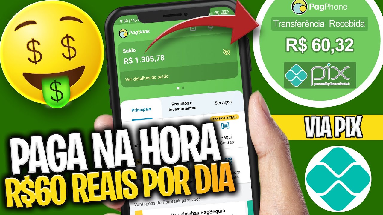 SENSACIONAL! Aplicativo Paga R$60,00 reais no PIX  (SAQUE TODO DIA) Ganhar Dinheiro Online