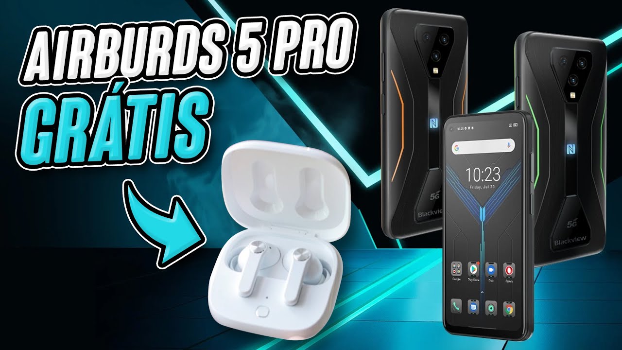 AIRBURS 5 PRO! Celular com 8GB RAM+128 GB ROM +REDE 5G e POTENTE para JOGOS como FREEFIRE