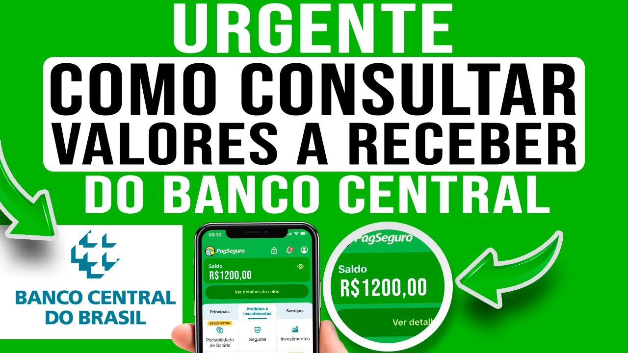 JÁ RECEBEU? Como saber se VOCÊ tem  dinheiro para receber do Banco Central? Como Sacar?