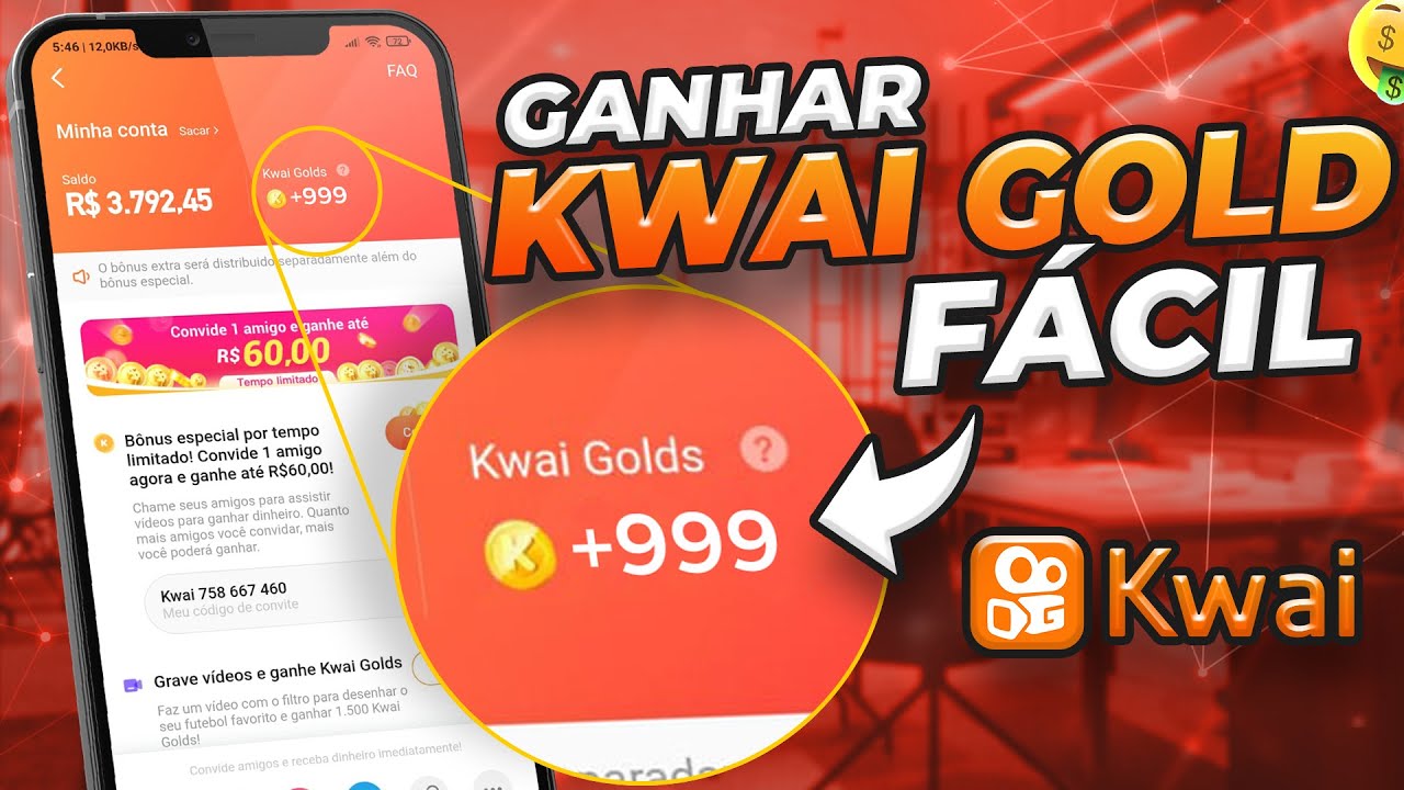 SENSACIONAL! Como ganhar MOEDAS KWAI GOLD sem ASSISTIR VÍDEOS no APLICATIVO KWAI rápido e fácil