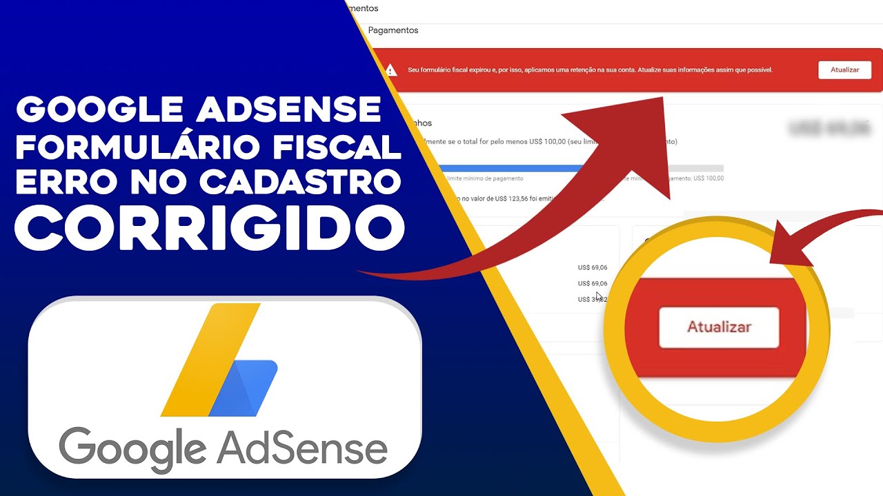 Formulário fiscal do Google adsense deu erro (inconsistência com o nome) como resolver? 2021