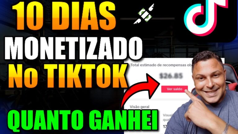 😱Quanto Ganhei [10 DIAS MONETIZADO] no TIKTOK GANHAR DINHEIRO NO TIKTOK (Programa Criativo TikTok)
