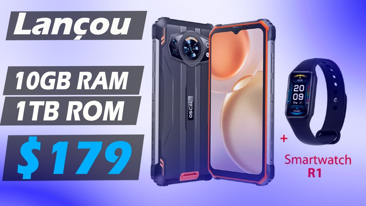 LANÇOU! SÓ $179,00 Melhor celular custo benefício  10GB RAM 1TB ROM BATERIA 13000MAH-Oscal S80