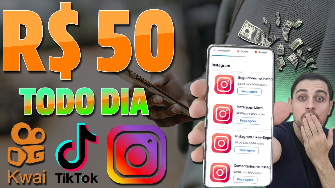 [EXCLUSIVO] GANHE até R$ 50 por Dia usando Suas Redes Sociais - App para Ganhar Dinheiro na Internet