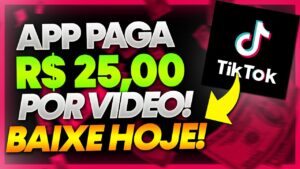 🤑[R$ 25,00 POR VIDEO] ESSE APP PAGA PARA ASSISTIR VIDEOS DO TIKTOK! APLICATIVO PARA GANHAR DINHEIRO