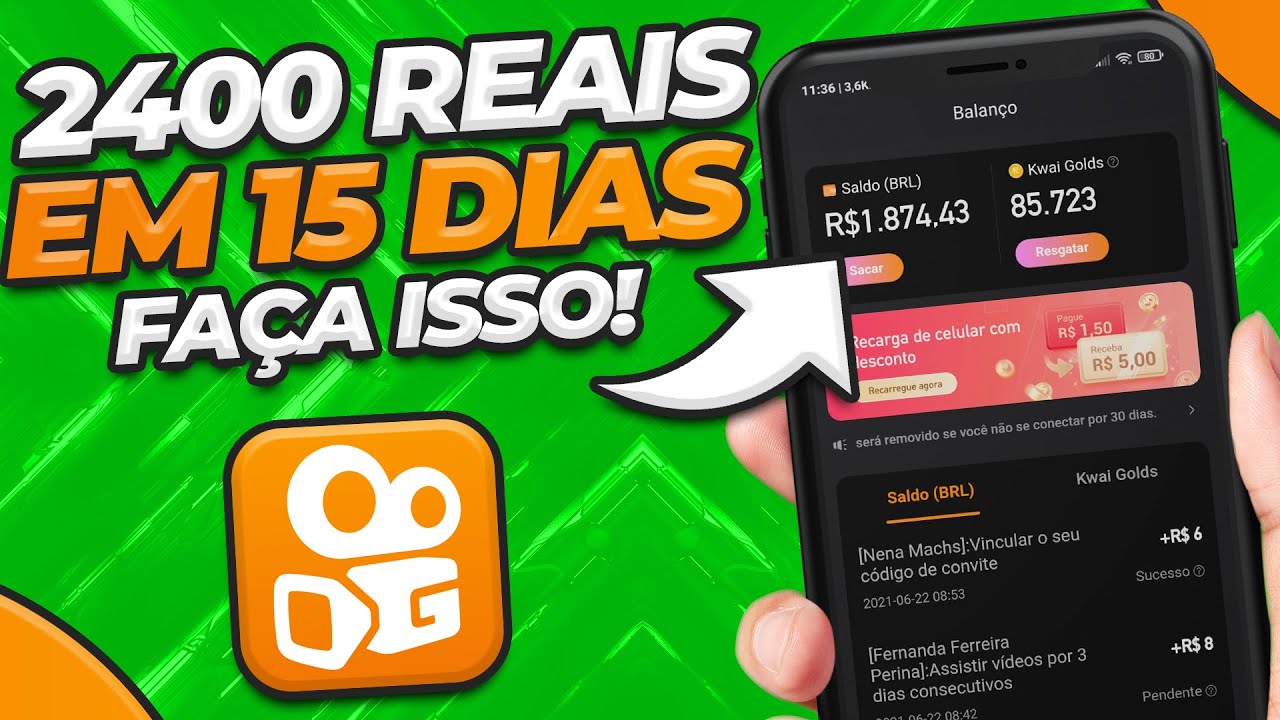 FAÇA ISSO E GANHE R$2400 REAIS em 15 DIAS/ Como GANHAR DINHEIRO no APLICATIVO KWAI (NOVA PROMOÇÃO)