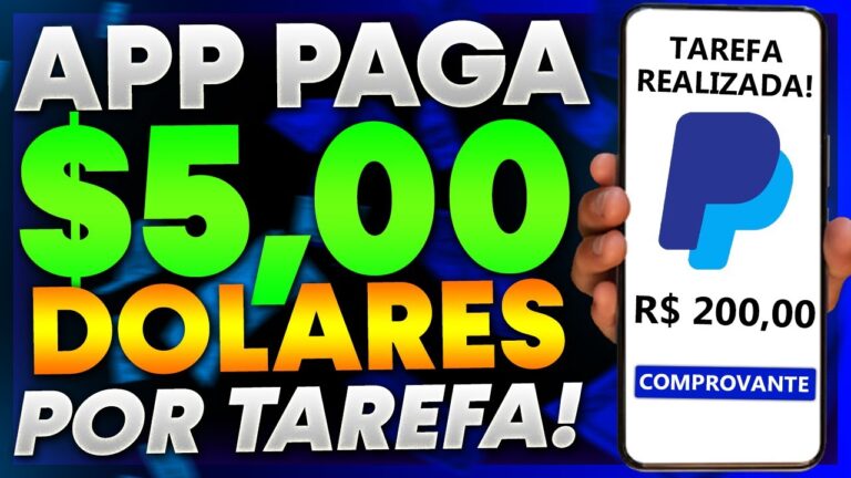🤑GANHE $5,00 DOLARES POR TAREFA - NOVO APP PAGANDO - APLICATIVO PARA GANHAR DINHEIRO GRATIS
