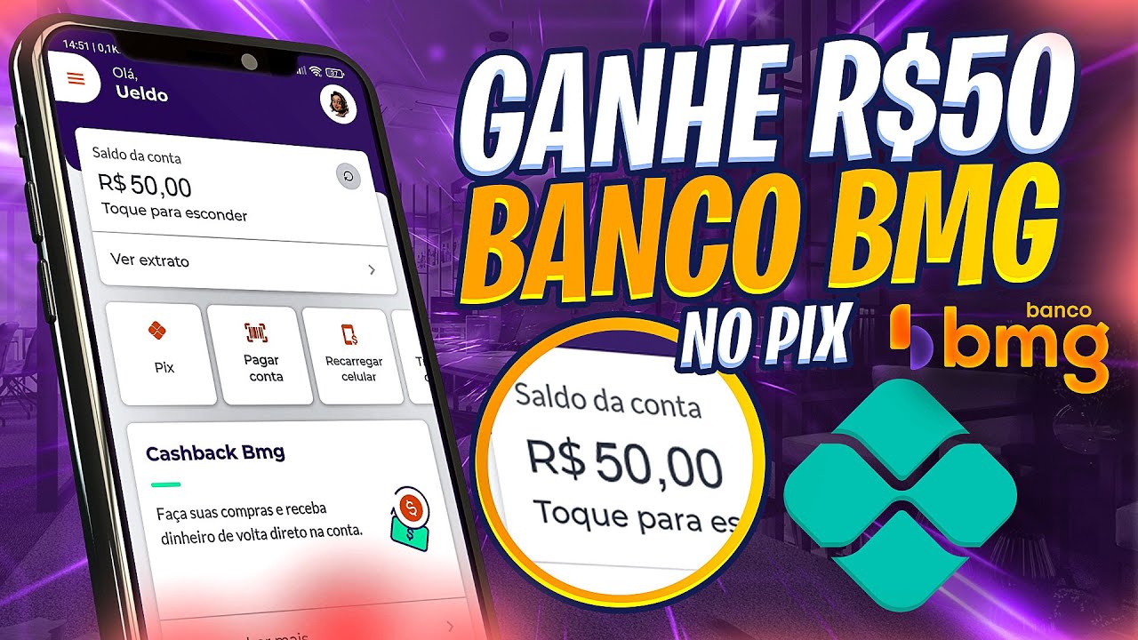 Como ganhar dinheiro com banco digital BMG (Criar sua conta passo a passo) indique e ganhe