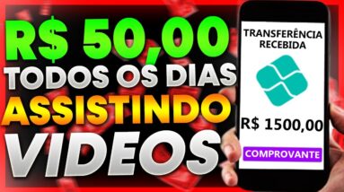 GANHE NO MINIMO R$ 50 REAIS POR DIA ASSISTINDO VIDEOS!  APP PARA GANHAR DINHEIRO ASSISTINDO VIDEOS