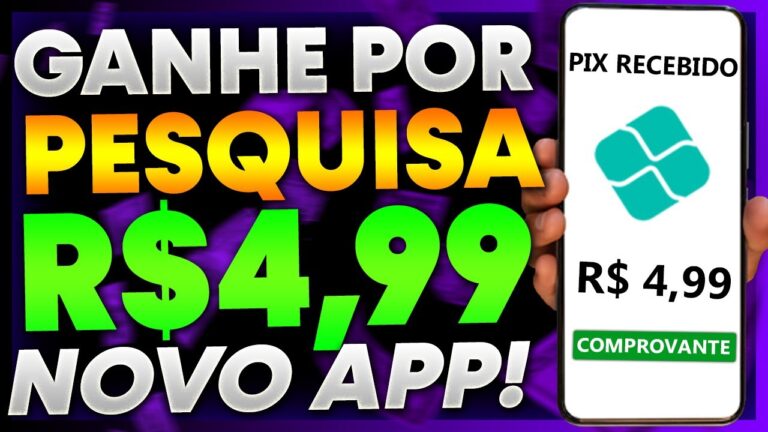 SEJA PAGO POR PESQUISA! SAQUE R$ 4.99 AINDA HOJE - APLICATIVO PARA GANHAR DINHEIRO VIA PIX GRATIS