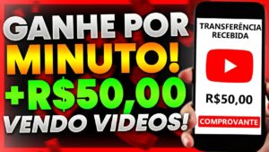 GANHE POR MINUTO! NOVO APLICATIVO PAGA VIA PIX PARA ASSISTIR VIDEOS! APLICATIVO PARA GANHAR DINHEIRO