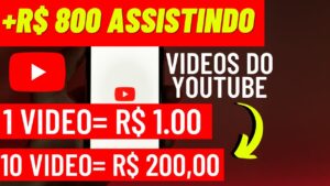 GANHE R$ 1,00 a CADA 1 MINUTO ASSISTINDO VIDEOS! (Como Ganhar Dinheiro Assistindo Vídeos do YouTube)