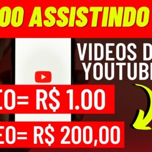 GANHE R$ 1,00 a CADA 1 MINUTO ASSISTINDO VIDEOS! (Como Ganhar Dinheiro Assistindo Vídeos do YouTube)