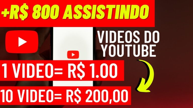 GANHE R$ 1,00 a CADA 1 MINUTO ASSISTINDO VIDEOS! (Como Ganhar Dinheiro Assistindo Vídeos do YouTube)