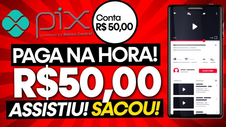 VOCÊ vai GANHAR R$50,00 no PIX se ASSISTIR VIDEOS Nesse APLICATIVO! (SAQUE EM QUALQUER BANCO)