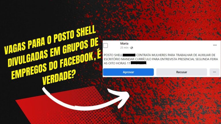 Vagas para o Posto Shell divulgadas em grupos de empregos do Facebook, é verdade?