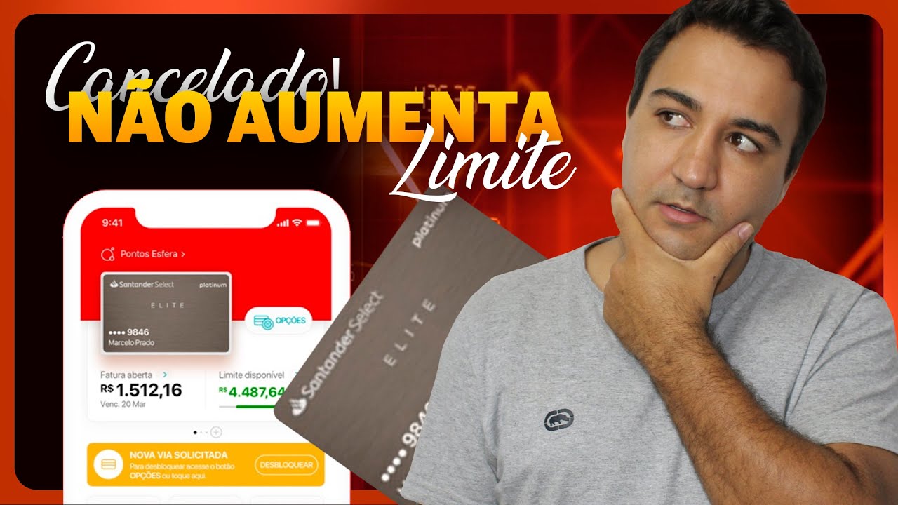 CANCELEI MEU CARTÃO SANTANDER ELITE COM 2900 DE LIMITE!