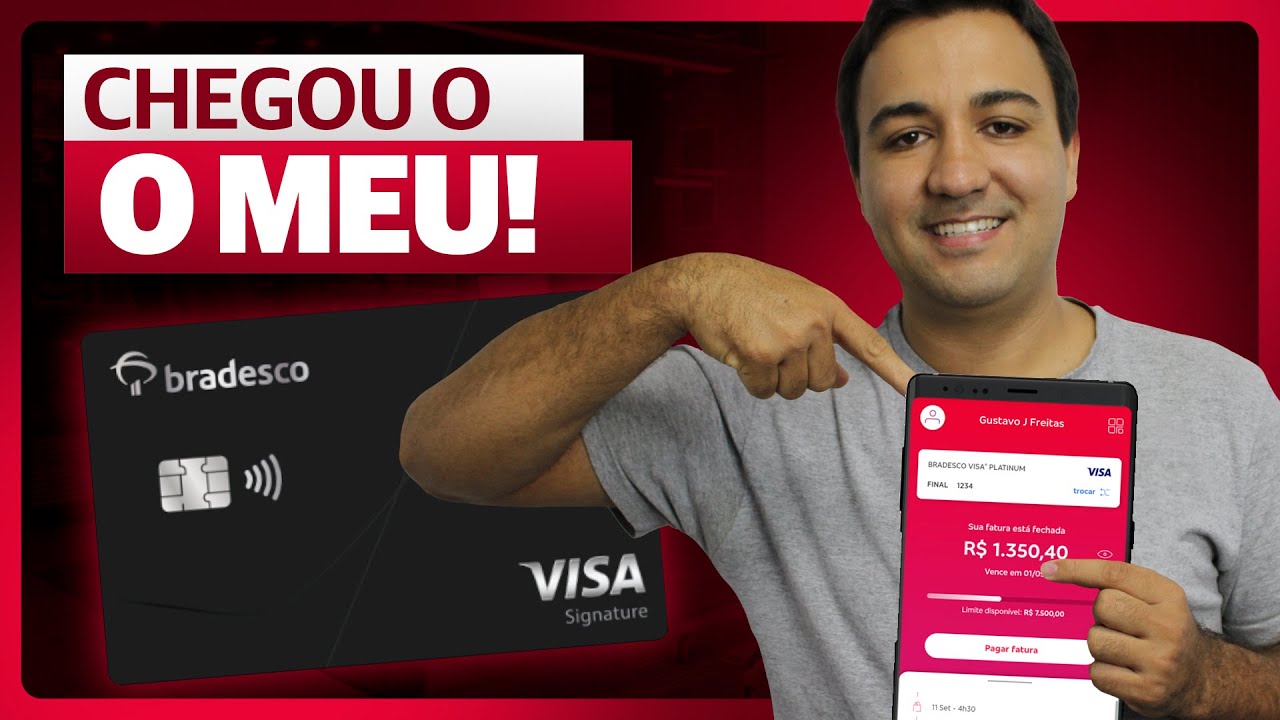 CHEGOU MEU CARTÃO VISA SIGNATURE BRADESCO - VEJA COMO SEU CONSEGUI!