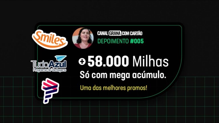 Mais de 58.000 milhas só com as promoções de Mega Acumulo