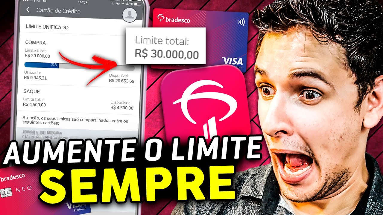 🟠 Como Aumentar SEMPRE o Limite do Bradesco de Forma Simples [SEM ENROLAÇÃO!]