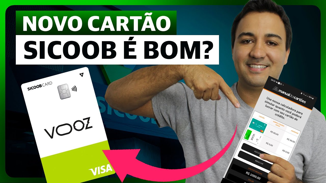 NOVO CARTÃO VISA GOLD SEM ANUIDADE SICOOB VOOZ VALE A PENA: