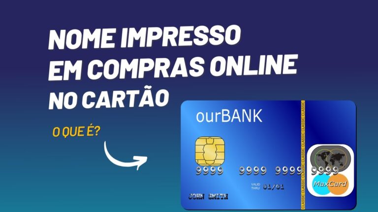 O que é nome impresso no cartão de crédito em compras online?